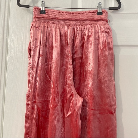 ANTHROPOLOGIE Rosie Bohemian Velvet Floral Embroidered Jogger in Pink - Picture 10 of 14